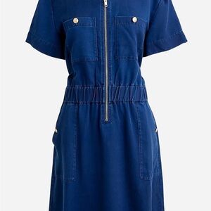 J. Crew Zip-front denim dress Size 20 EUC